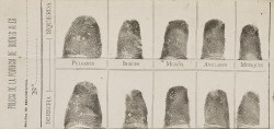 Francis Rojas' inked fingerprints
